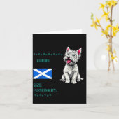 West Highland White Terrier Origin Funny Westie Do Kaart (Gele Bloem)
