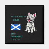 West Highland White Terrier Origin Funny Westie Do Magneet (Voorkant)