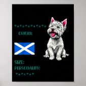 West Highland White Terrier Origin Funny Westie Do Poster (Voorkant)