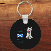West Highland White Terrier Origin Funny Westie Do Sleutelhanger (Voorkant)