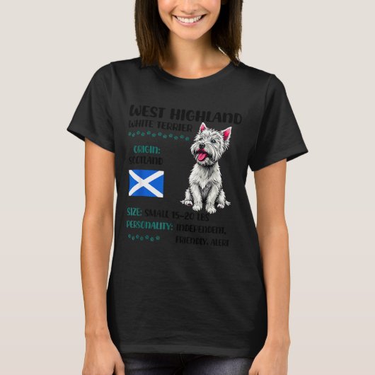 West Highland White Terrier Origin Funny Westie Do T-shirt (Voorkant)