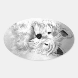 West Highland White Terrier Ovale Sticker
