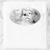 West Highland White Terrier Ovale Sticker (Tas)