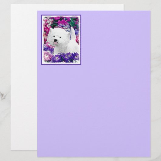West Highland White Terrier Painting Dog Art (Voorkant / Achterkant)