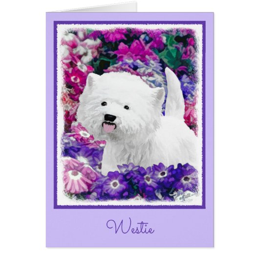 West Highland White Terrier Painting Dog Art (Voorkant)