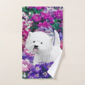 West Highland White Terrier Painting Dog Art Bad Handdoek (Handdoek)