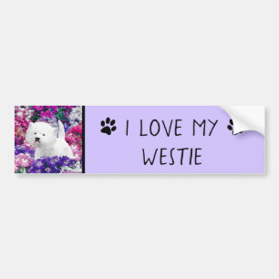 West Highland White Terrier Painting Dog Art Bumpersticker