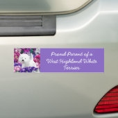 West Highland White Terrier Painting Dog Art Bumpersticker (Op auto)