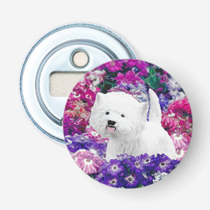 West Highland White Terrier Painting Dog Art Button Flesopener