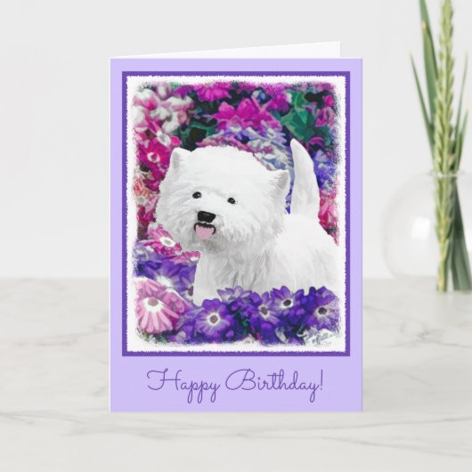 West Highland White Terrier Painting Dog Art Kaart (Voorkant)