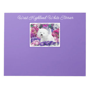 West Highland White Terrier Painting Dog Art-lapto Notitieblok
