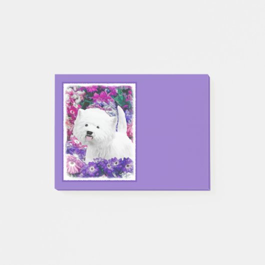 West Highland White Terrier Painting Dog Art Post-it® Notes (Voorkant)