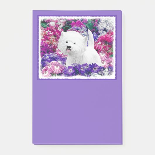 West Highland White Terrier Painting Dog Art Post-it® Notes (Voorkant)