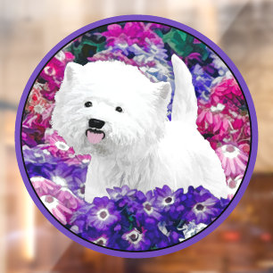 West Highland White Terrier Painting Dog Art Raamsticker