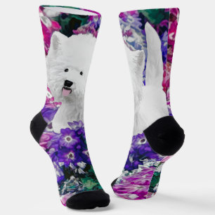 West Highland White Terrier Painting Dog Art Sokken
