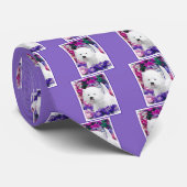 West Highland White Terrier Painting Dog Art Stropdas (Opgerold)