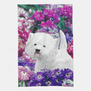 West Highland White Terrier Painting Dog Art Theedoek