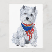 West Highland White Terrier Patriotic Briefkaart (Voorkant)