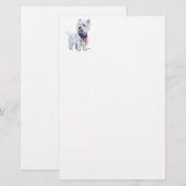 West Highland White Terrier Patriotic Briefpapier (Voorkant / Achterkant)
