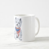 West Highland White Terrier Patriotic Koffiemok (Voorkant rechts)