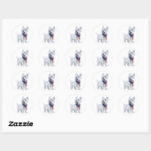 West Highland White Terrier Patriotic Ronde Sticker (Vel)