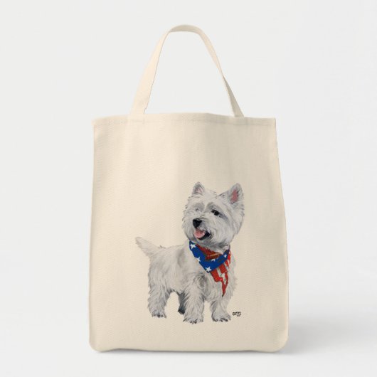 West Highland White Terrier Patriotic Tote Bag (Voorkant)