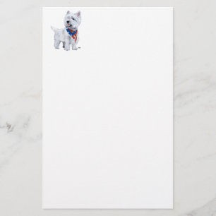 West Highland White Terrier Patriottisch Briefpapier