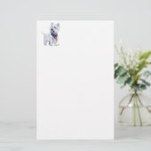 West Highland White Terrier Patriottisch Briefpapier (Staand voorkant)