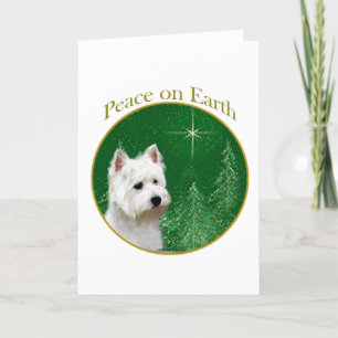 West Highland White Terrier Peace Feestdagen Kaart