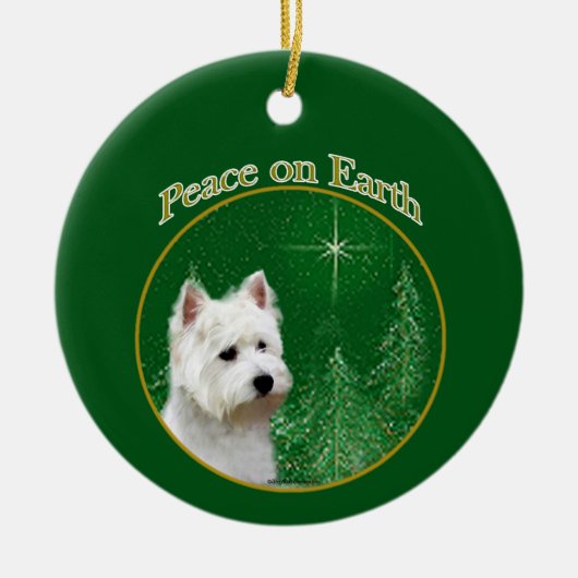 West Highland White Terrier Peace Keramisch Ornament (Voorkant)