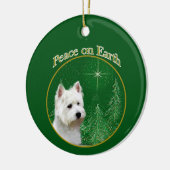 West Highland White Terrier Peace Keramisch Ornament (Links)
