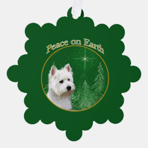 West Highland White Terrier Peace Ornament Kaart