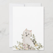 West Highland White Terrier Puppy Baby shower Kaart (Achterkant)