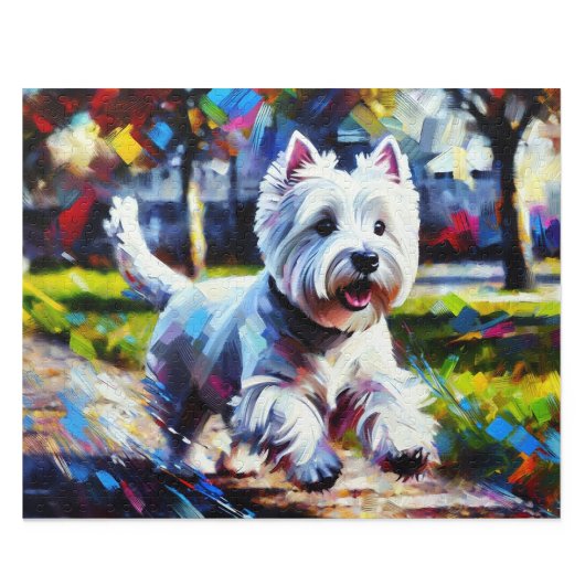 West Highland White Terrier Puzzel: Witte Westie Legpuzzel