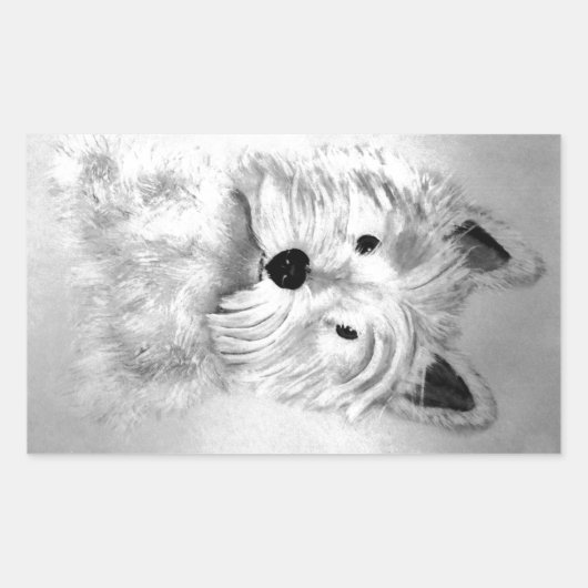 West Highland White Terrier Rechthoekige Sticker (Voorkant)