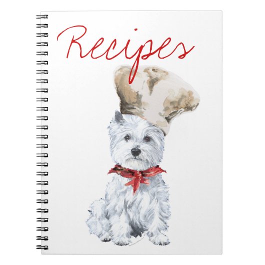 West Highland White Terrier Recipe Book Notitieboek (Voorkant)