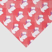 West Highland White Terrier Red Plaid Tissuepapier (Detail)