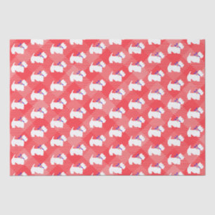 West Highland White Terrier Red Plaid Tissuepapier
