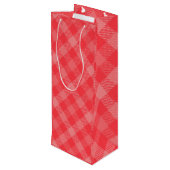 West Highland White Terrier Red Plaid Wijn Cadeautas (Achterkant Gekanteld)