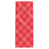 West Highland White Terrier Red Plaid Wijn Cadeautas (Achterkant)
