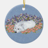 West Highland White Terrier Repose Keramisch Ornament (Voorkant)