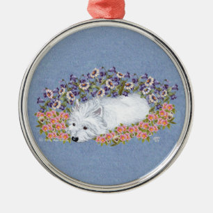 West Highland White Terrier Repose Metalen Ornament