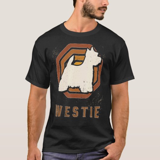 West Highland White Terrier Retro Classic T-shirt (Voorkant)