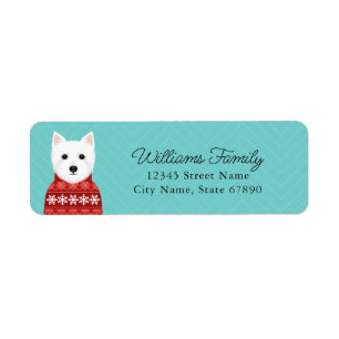West Highland White Terrier Return Address Labels