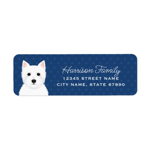 West Highland White Terrier Return Address Labels (Voorkant)