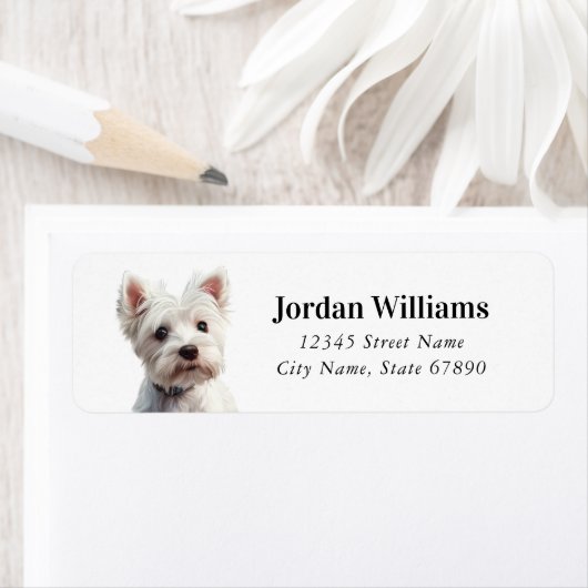 West Highland White Terrier Return Address Labels (Insitu)