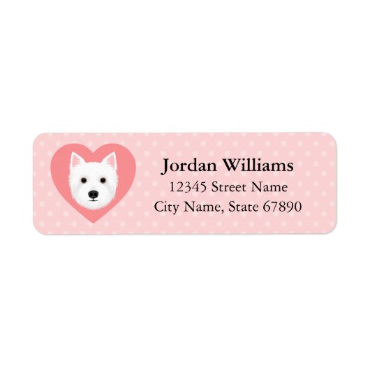 West Highland White Terrier Return Address Labels (Voorkant)