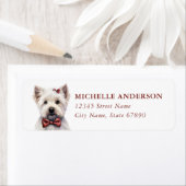 West Highland White Terrier Return Address Labels (Insitu)