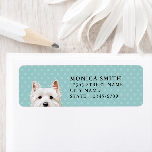 West Highland White Terrier Return Address Labels (Insitu)