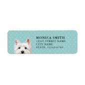 West Highland White Terrier Return Address Labels (Voorkant)